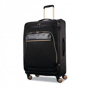 Black Samsonite 25" Expandable Spinner Mobile Office Luggage Checked Luggage | GHF764013