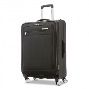 Black Samsonite Atrium Medium Spinner Luggage Checked Luggage | MHN418675