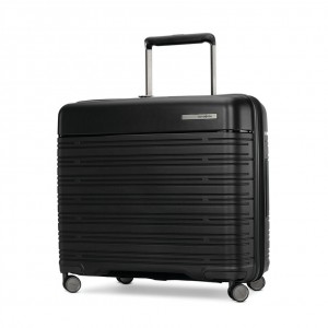 Black Samsonite Elevation & trade Plus Medium Glider Hardside Luggage Checked Luggage | VJW053479