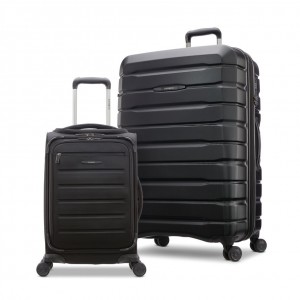 Black Samsonite Equilibrium 2 Piece Luggage Sets | WBI054216