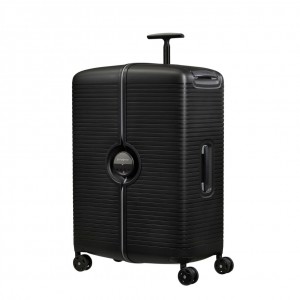 Black Samsonite Ibon Large Spinner Luggage Checked Luggage | PJT439521