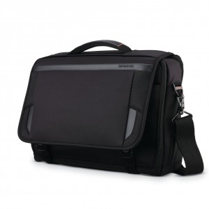 Black Samsonite Pro 15.6" Slim Messenger Bags & Backpacks Business Bags | LTR149857