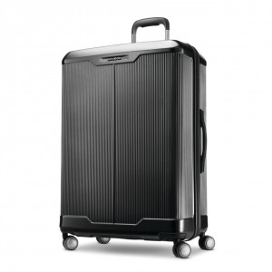 Black Samsonite Silhouette 17 Large Hardside Spinner Luggage Checked Luggage | HKS032185