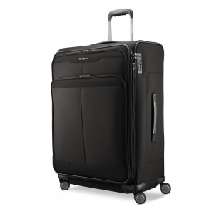 Black Samsonite Silhouette 17 Large Spinner Luggage Checked Luggage | KTX412956