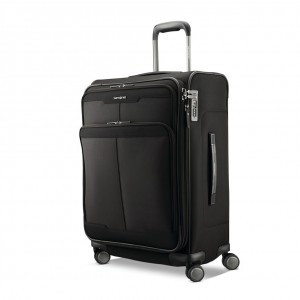 Black Samsonite Silhouette 17 Medium Spinner Luggage Checked Luggage | ICU492051