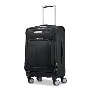 Black Samsonite SoLyte DLX Expandable Spinner Luggage Carry On Luggage | PUT823459