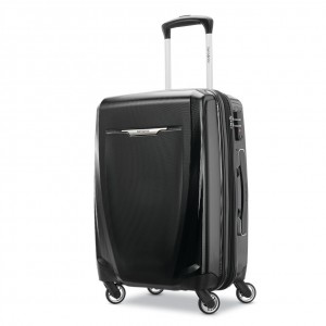 Black Samsonite Winfield 3 DLX 20" Spinner Luggage Carry On Luggage | MLZ986513