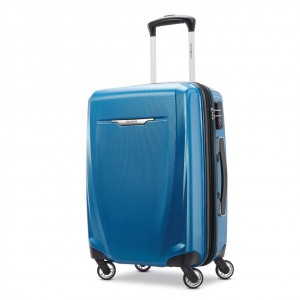 Blue Samsonite Winfield 3 DLX 20" Spinner Luggage Carry On Luggage | GAL257036