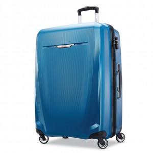 Blue / Navy Samsonite Winfield 3 DLX 28" Spinner Luggage Checked Luggage | ZUW467158