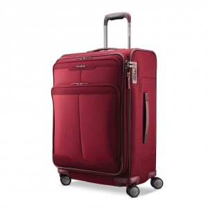 Burgundy Samsonite Silhouette 17 Medium Spinner Luggage Checked Luggage | JHO187205