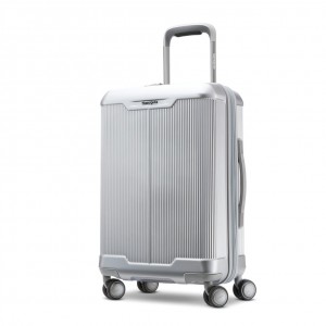 Grey Silver Samsonite Silhouette 17 Hardside Spinner Luggage Carry On Luggage | YQL342916