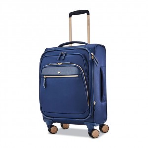 Navy Blue Samsonite Mobile Solution Expandable Spinner Luggage Carry On Luggage | WGY127095