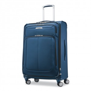 Navy Blue Samsonite SoLyte DLX 25" Expandable Spinner Luggage Checked Luggage | BMG980673