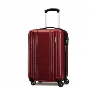 Red Samsonite Carbon 2 20" Spinner Luggage Carry On Luggage | QIS761239