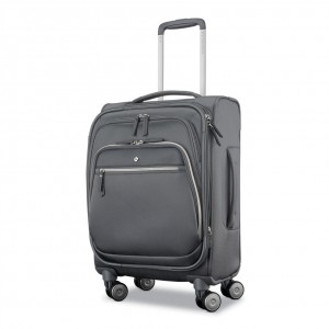 Silver Grey Samsonite Mobile Solution Expandable Spinner Luggage Carry On Luggage | OMY689025