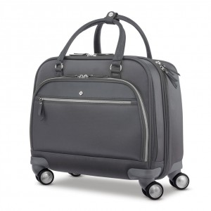 Silver Grey Samsonite Mobile Solution Spinner Mobile Office Bags & Backpacks Business Bags | HEC206845