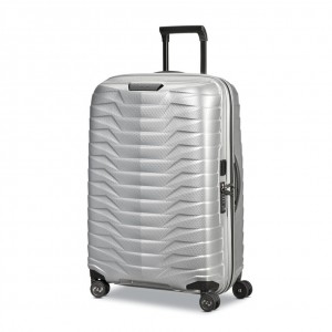 Silver Samsonite Proxis Medium Spinner Luggage Checked Luggage | JIM240368