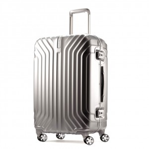 Silver Samsonite Tru-Frame Medium Spinner Hardside Luggage Checked Luggage | JTX682157