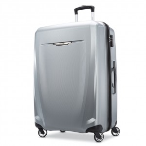 Silver Samsonite Winfield 3 DLX 28" Spinner Luggage Checked Luggage | NKB529781