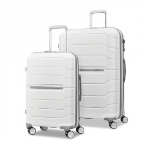 White Samsonite Freeform 2 Piece Hardside Luggage Sets | RXN073614