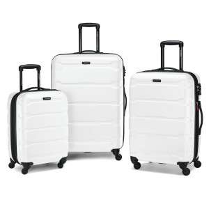 White Samsonite Omni PC Spinner Luggage Sets | VXQ395084