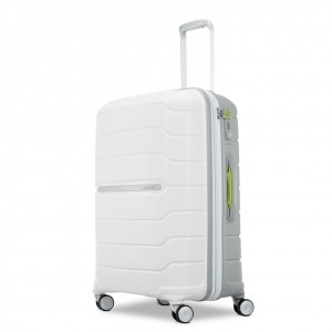 White / Grey Samsonite Freeform Medium Spinner Hardside Luggage Checked Luggage | TRY937801