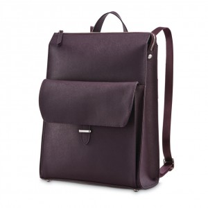 Wine Samsonite Executive Leather Convertibles Bags & Backpacks Backpacks | AYG928416