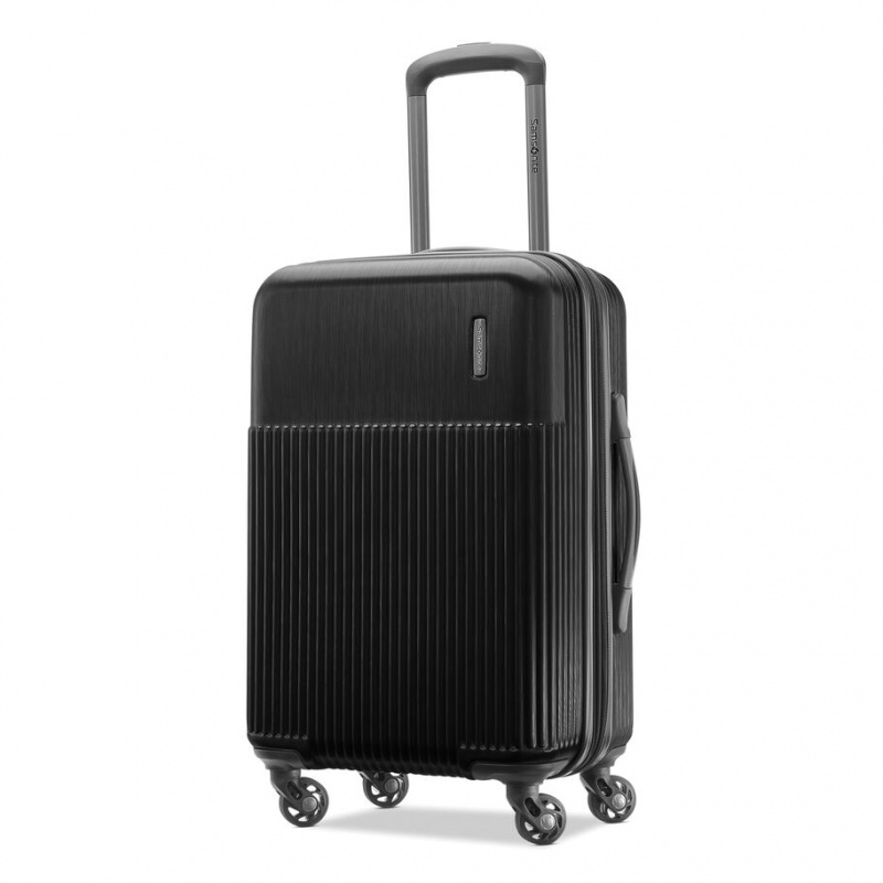 Black Samsonite 2 Piece (CO/LG) Hardside Luggage Sets | HFI893156