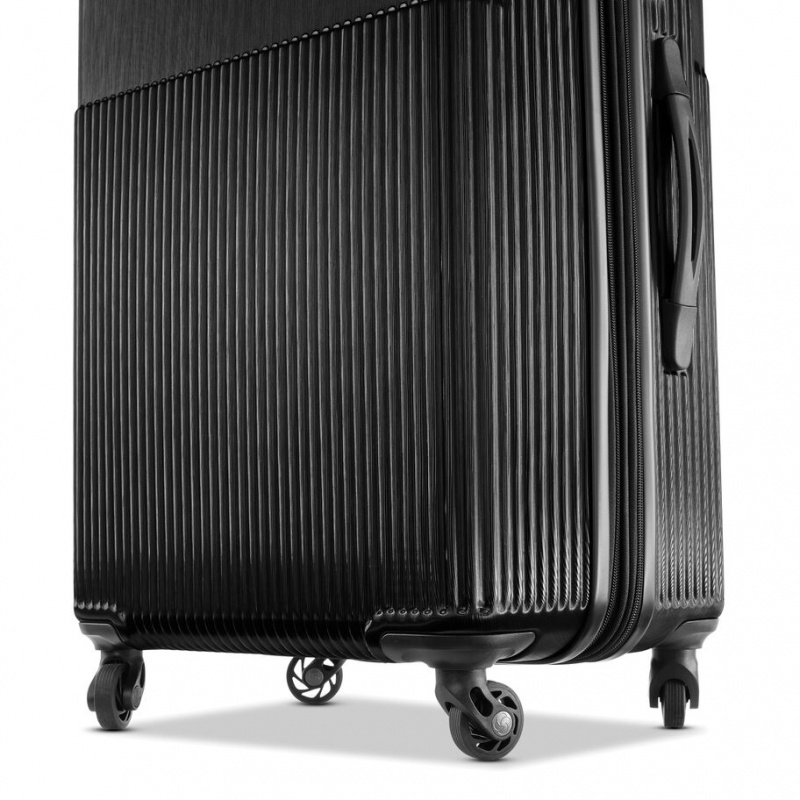 Black Samsonite 2 Piece (CO/LG) Hardside Luggage Sets | HFI893156