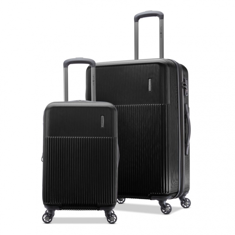 Black Samsonite 2 Piece (CO/MD) Hardside Luggage Sets | SCY495603