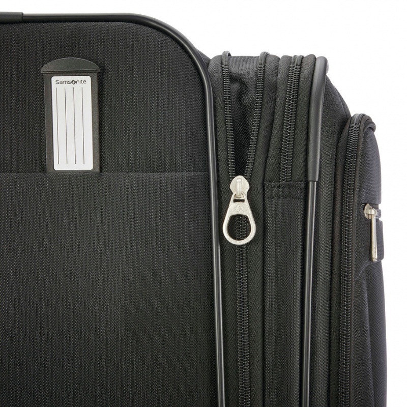 Black Samsonite Atrium Medium Spinner Luggage Checked Luggage | MHN418675