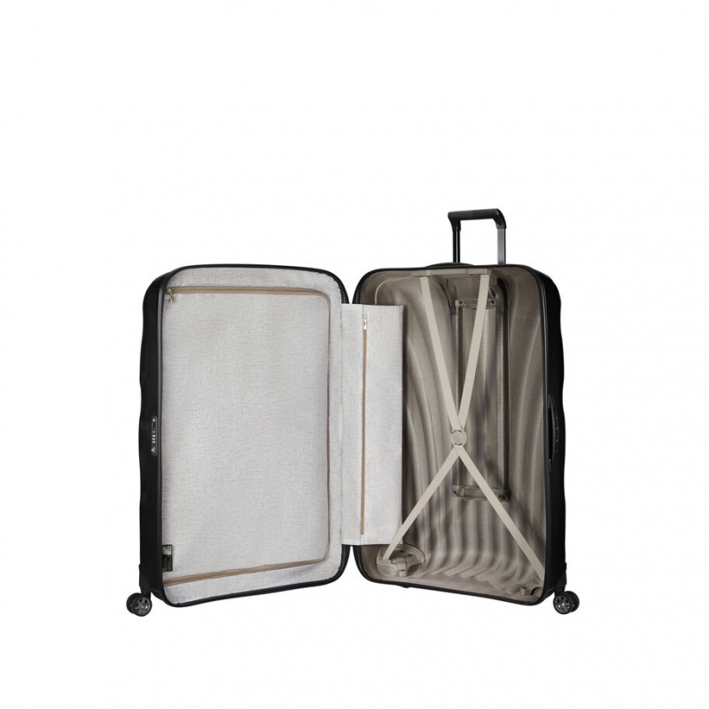 Black Samsonite C-Lite Large Spinner Hardside Luggage Checked Luggage | TKO254906