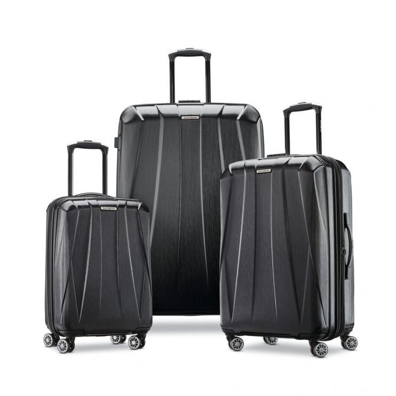 Black Samsonite Centric 2 3 Piece Luggage Sets | ZWN017839