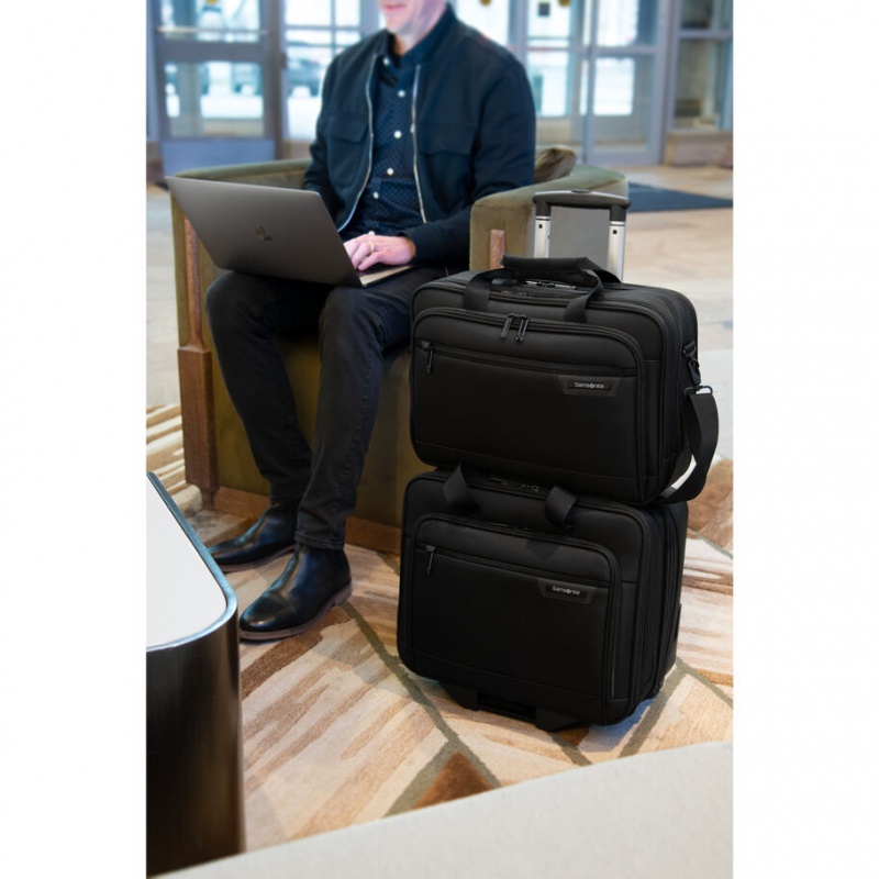 Black Samsonite Classic Business 2.0 Wheeled Business Case Bags & Backpacks Business Bags | VXY294173