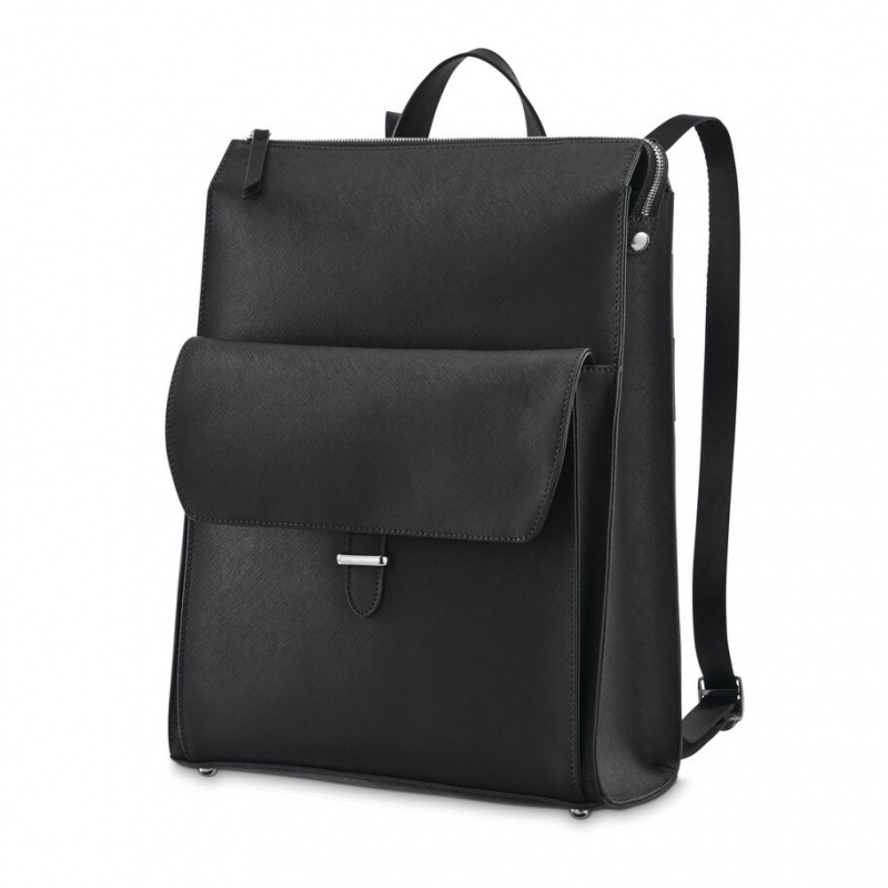 Black Samsonite Executive Leather Convertibles Bags & Backpacks Backpacks | WTJ782150