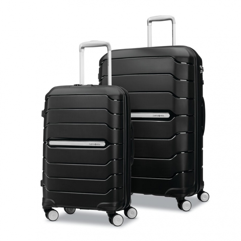 Black Samsonite Freeform 2 Piece Hardside Luggage Sets | YAO240567