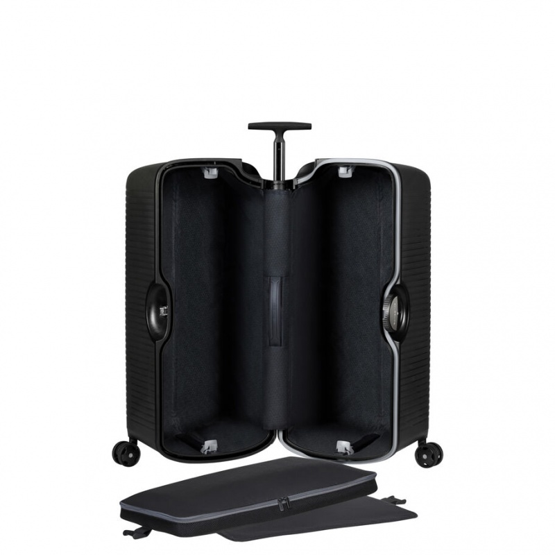 Black Samsonite Ibon Large Spinner Luggage Checked Luggage | PJT439521