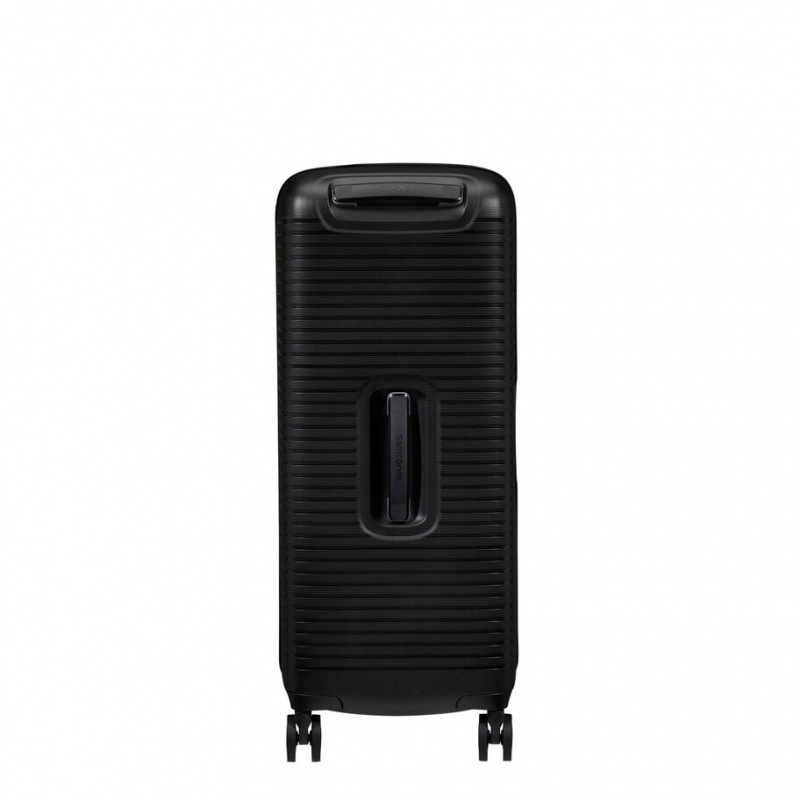 Black Samsonite Ibon Large Spinner Luggage Checked Luggage | PJT439521