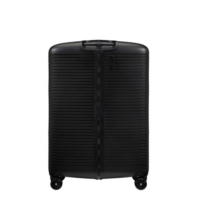 Black Samsonite Ibon Large Spinner Luggage Checked Luggage | PJT439521