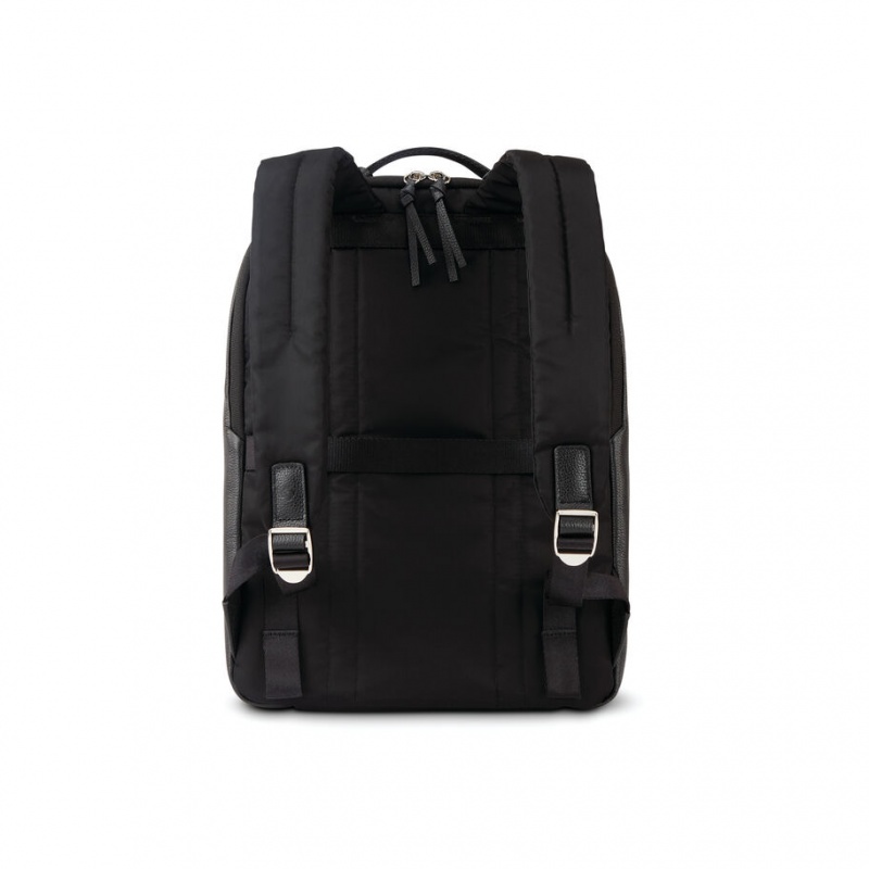 Black Samsonite Leather Everyday Bags & Backpacks Backpacks | YLT264059