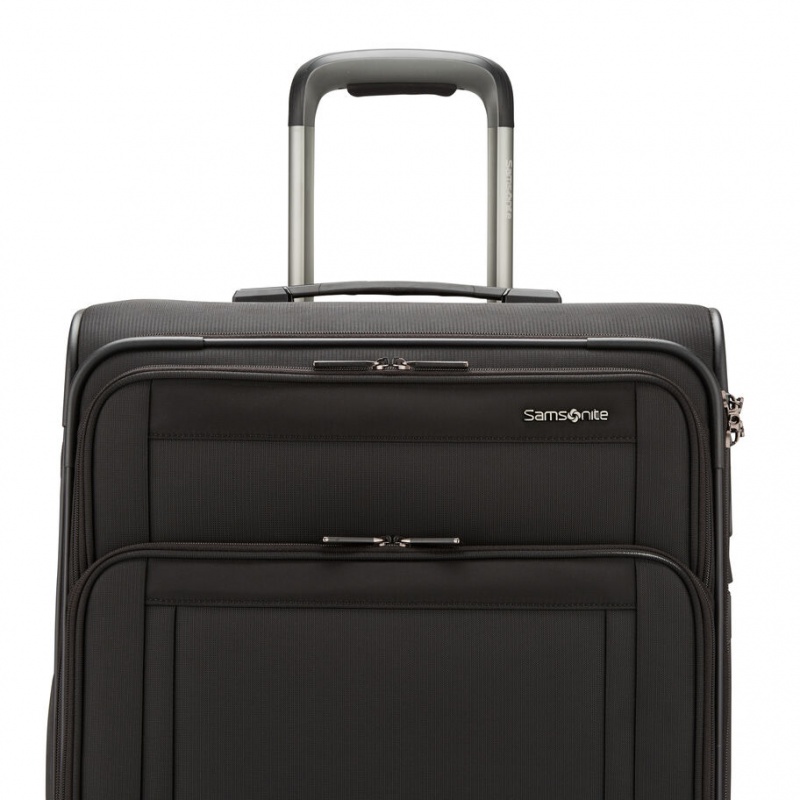 Black Samsonite Lineate DLX Medium Spinner Luggage Checked Luggage | EVY876523