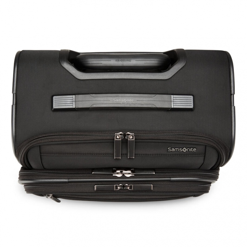 Black Samsonite Lineate DLX Spinner Luggage Carry On Luggage | WGS913572