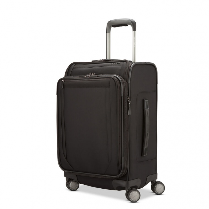 Black Samsonite Lineate DLX Spinner Luggage Carry On Luggage | WGS913572