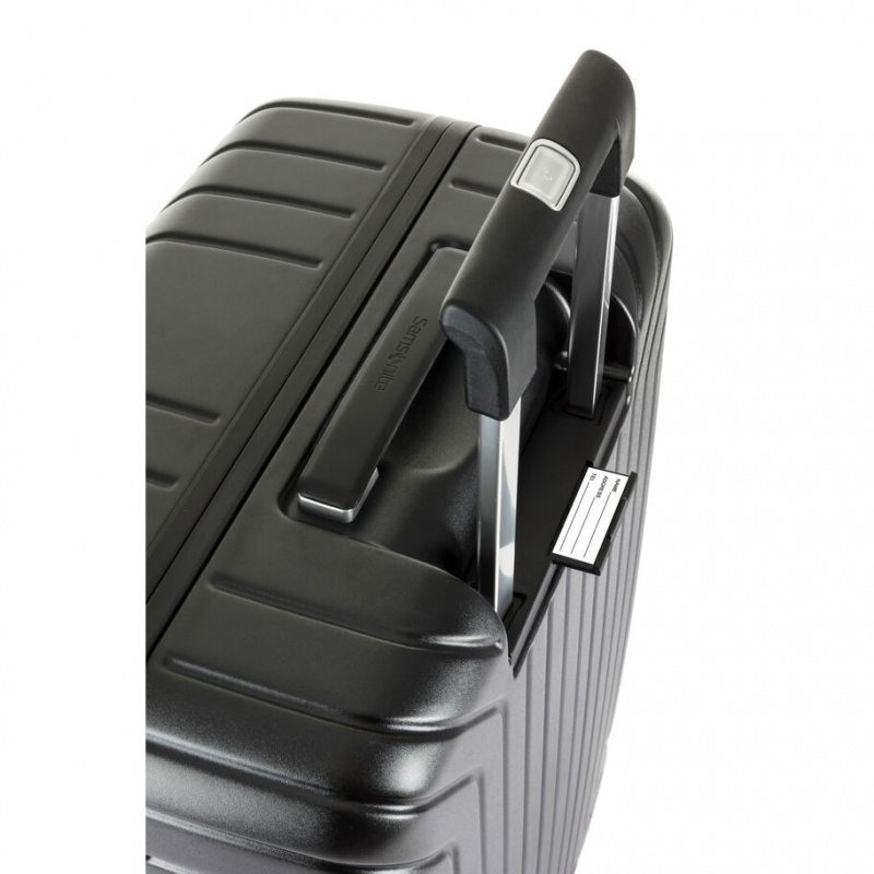 Black Samsonite Lite-Frame Checked Spinner Luggage Checked Luggage | SXO926513