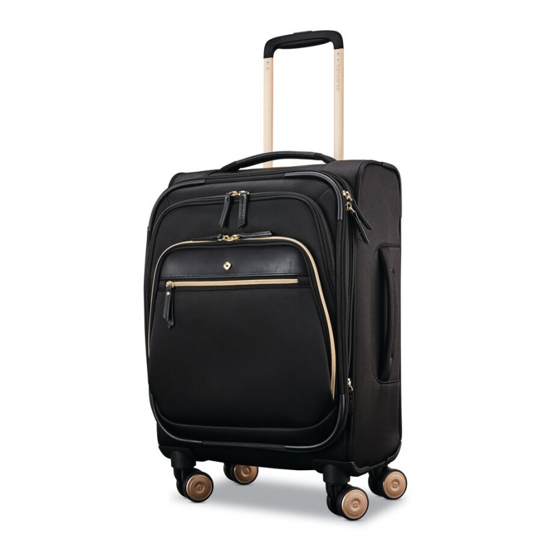 Black Samsonite Mobile Solution Expandable Spinner Luggage Carry On Luggage | TEW862731