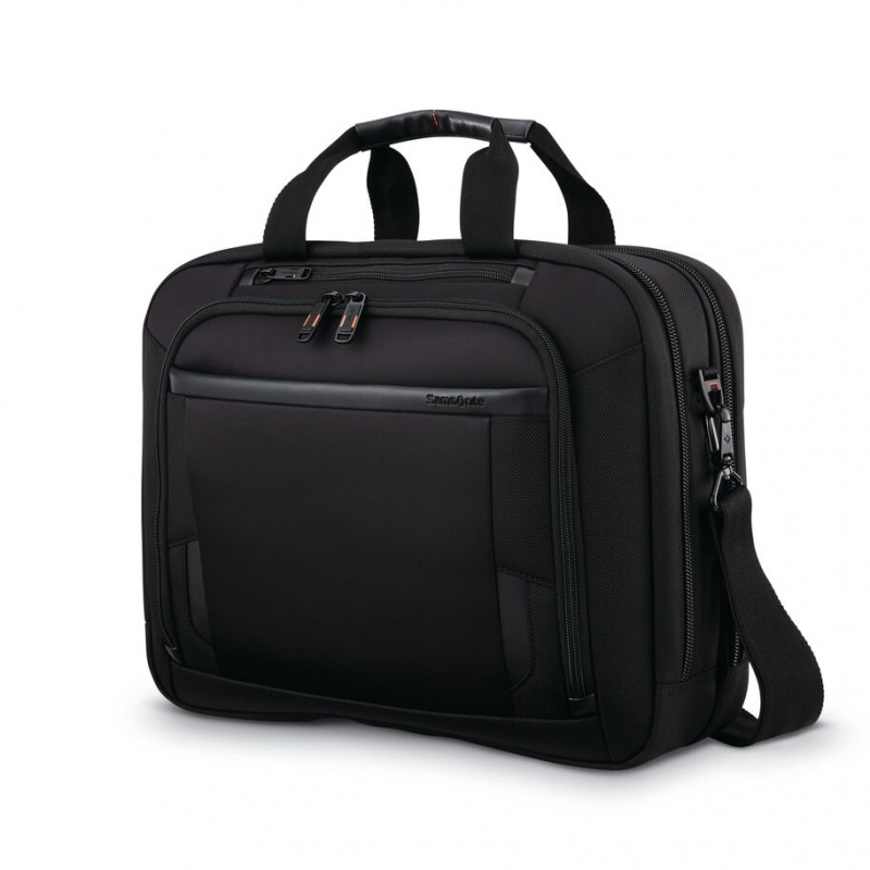 Black Samsonite Pro Double Compartment Brief Bags & Backpacks Business Bags | DKL034857