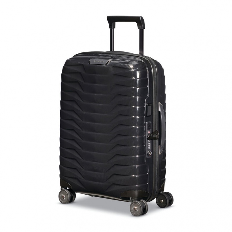 Black Samsonite Proxis 22 x 14 x 9 Spinner Luggage Carry On Luggage | VCQ257894