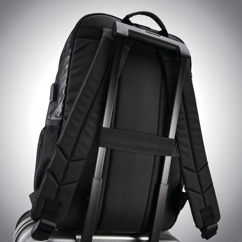 Black Samsonite Quadrion Slim Bags & Backpacks Backpacks | SGA640972