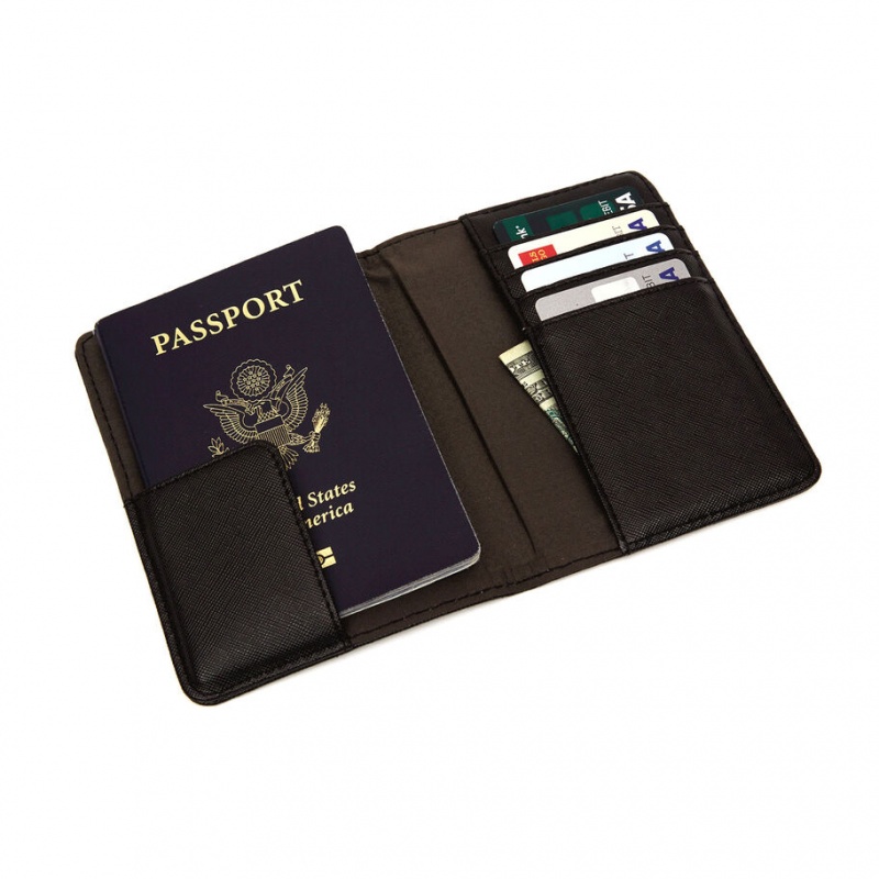 Black Samsonite RFID Passport Accessories Wallet | HSE540836