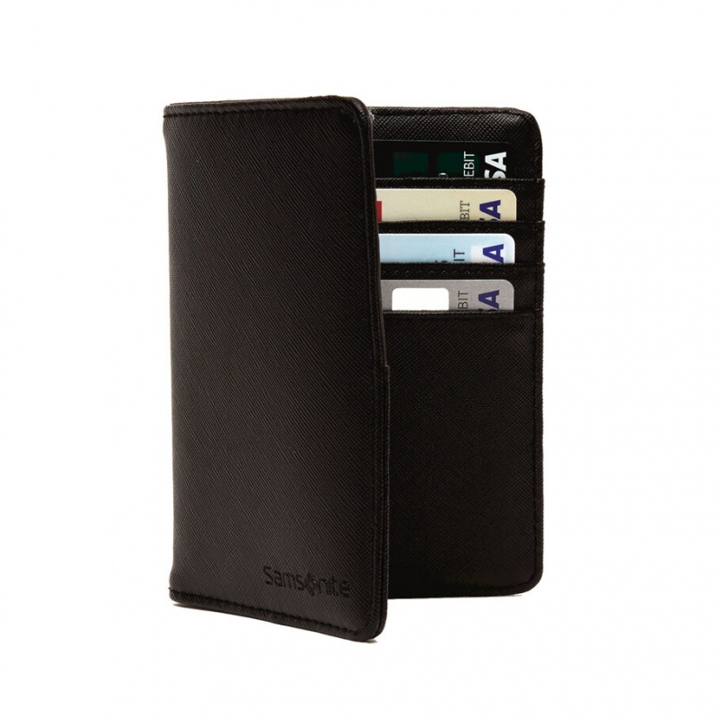 Black Samsonite RFID Passport Accessories Wallet | HSE540836